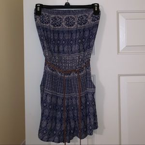 Navy and white romper